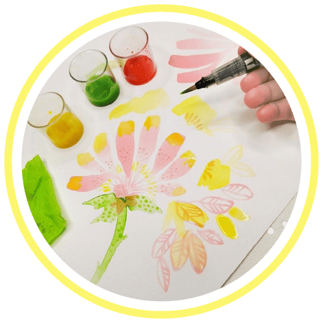 Malen mit Krepp-Papier